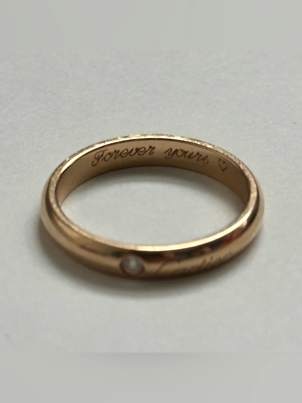 Cartier C De Cartier Wedding Band 3mm 1 Diamond 18K Yellow Gold Size 52 / US 6